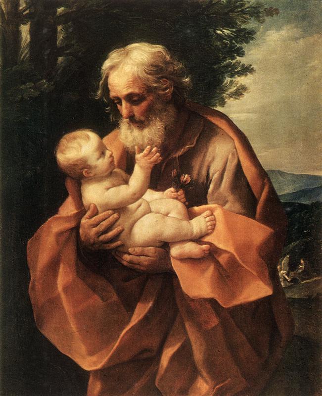 RENI, Guido St Joseph with the Infant Jesus dy Sweden oil painting art
